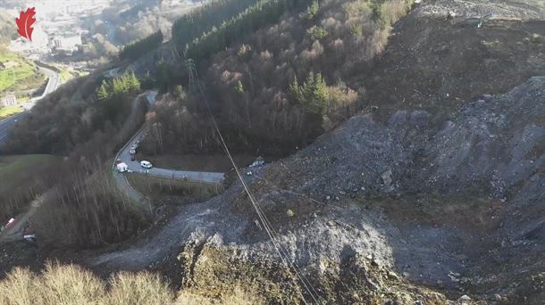 Imagen aérea del vertedero de Zaldibar