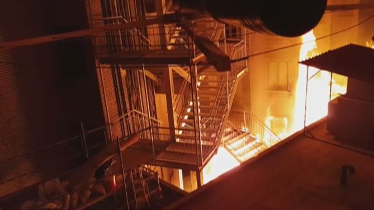 Incendio en un hotel en el centro de Bilbao