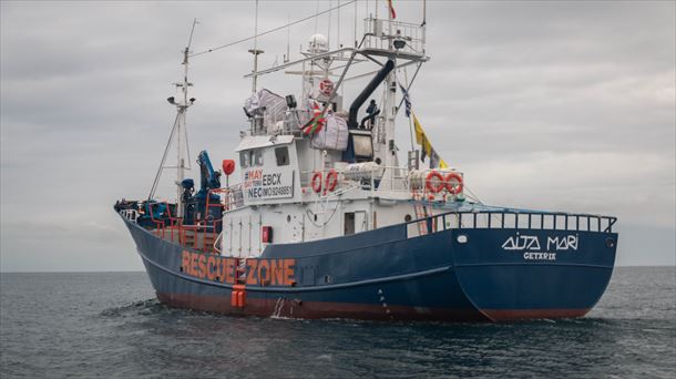 El "Aita Mari" regresaba a Euskal Herria desde Italia. Foto: SMH.