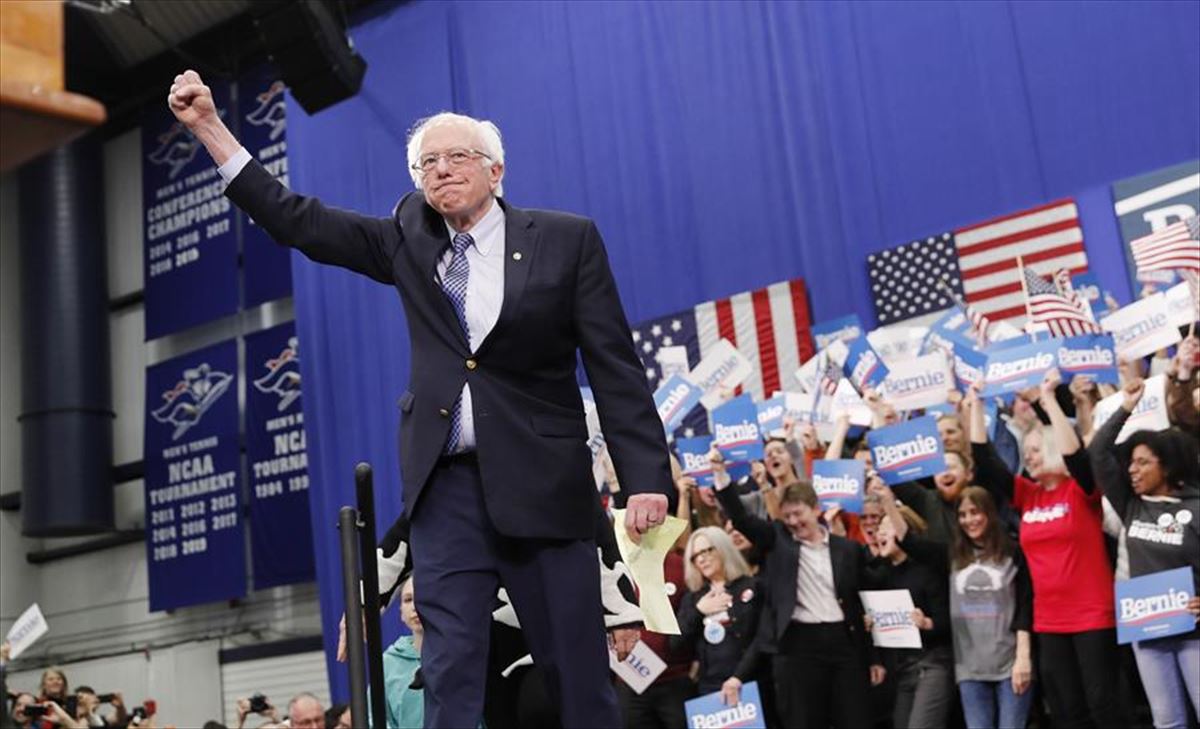 Bernie Sanders, al igual que Buttigieg y el resto de candidatos, miran ya a Nevada. Foto: EFE. 