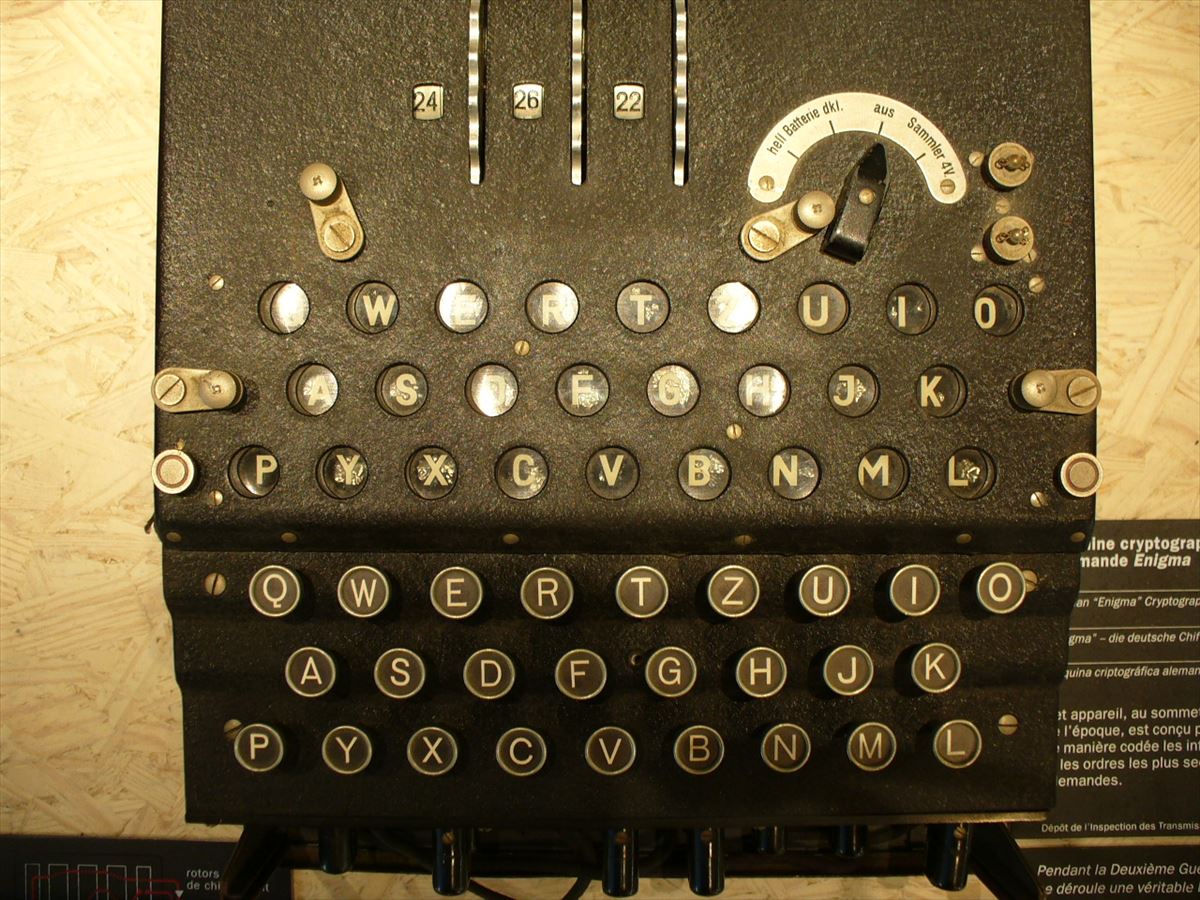La máquina de encriptado 'Enigma' utilizada durante la Segunda Guerra Mundial. 