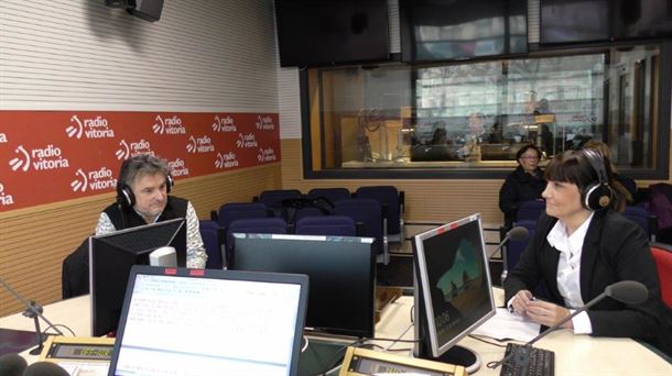 Joseba Fiesras y EStíbaliz Ruiz de Azúa el Dia de la Radio en RV