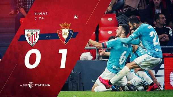 Victoria de Osasuna frente al Athletic en San Mamés. 