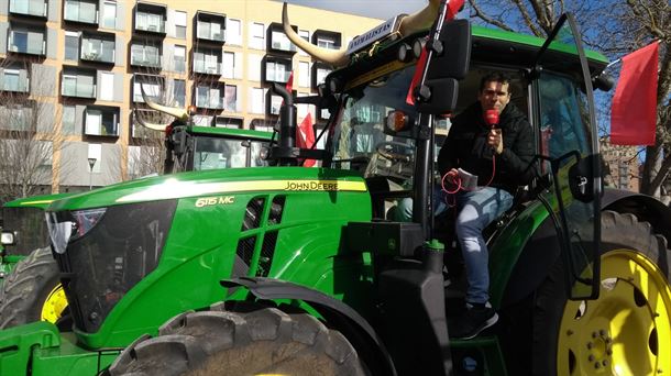 Protesta tractores Pamplona