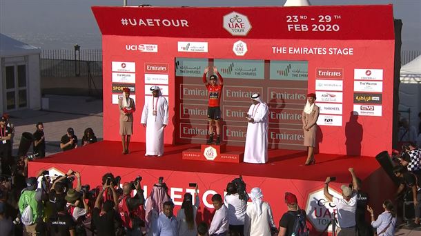 UAE Tourreko podiuma. Argazkia: EiTB