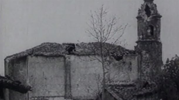La Batalla de Vilarreal de 1936 pasó factura a la iglesia parroquial de Legutio