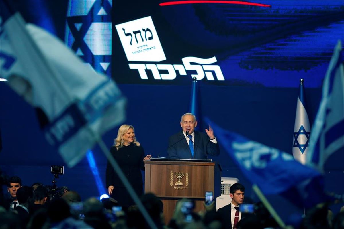 Benjamín Netanyahu, líder del partido derechista el Likud.