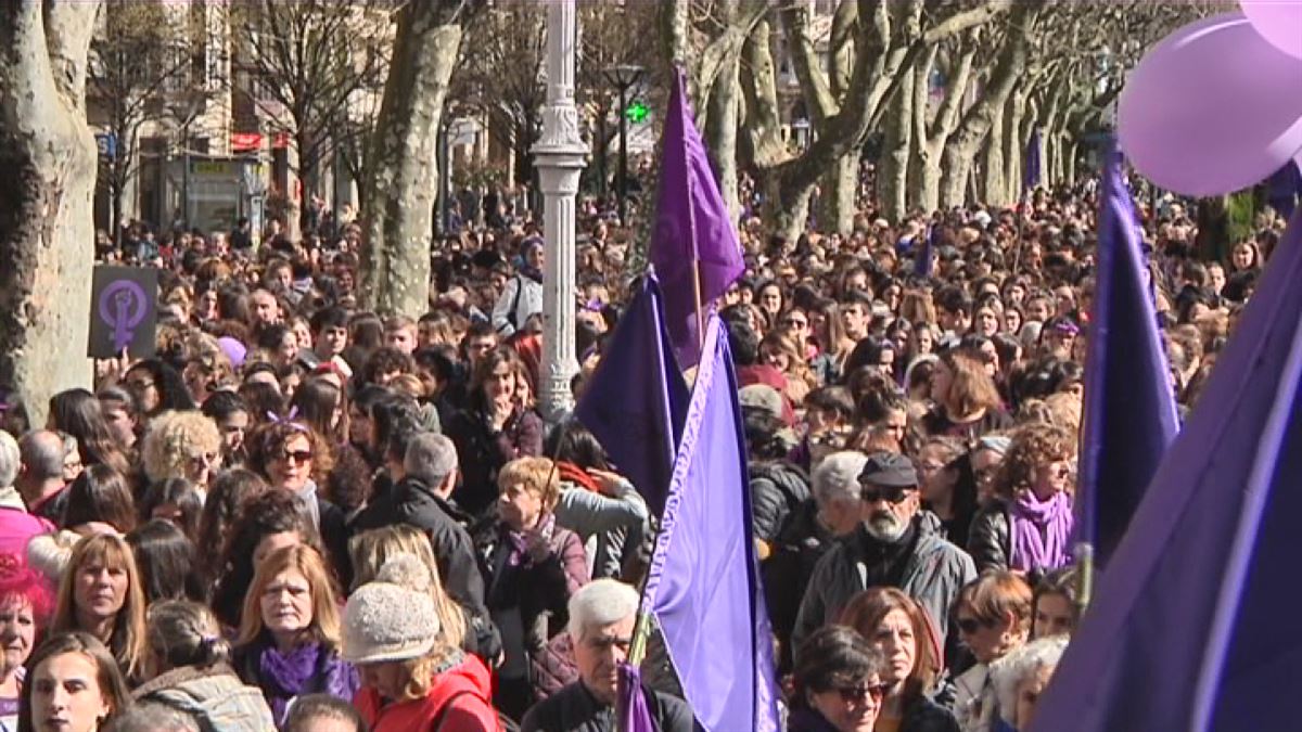 Imagen de la manifestación del 8M del año pasado en Bilbao