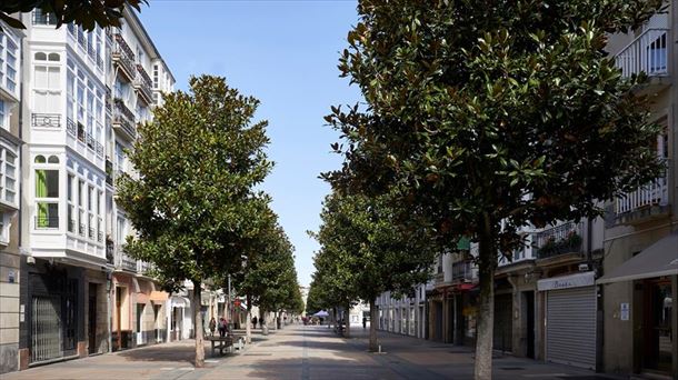 La calle Dato de Vitoria-Gasteiz durante el periodo de confinamiento