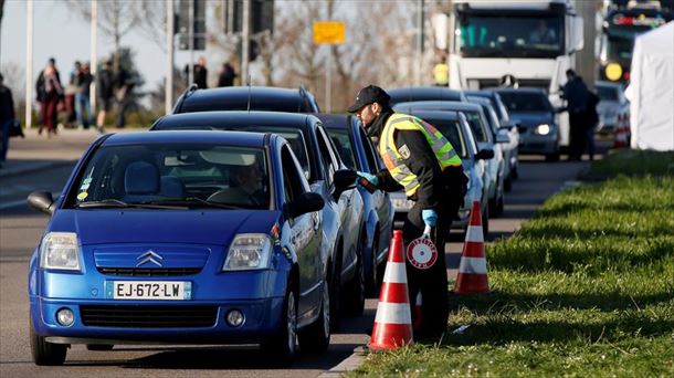 Un control en la frontera de Alemania