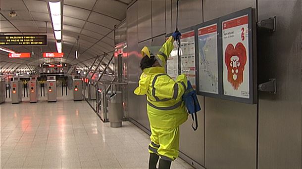 Desinfección en Metro Bilbao