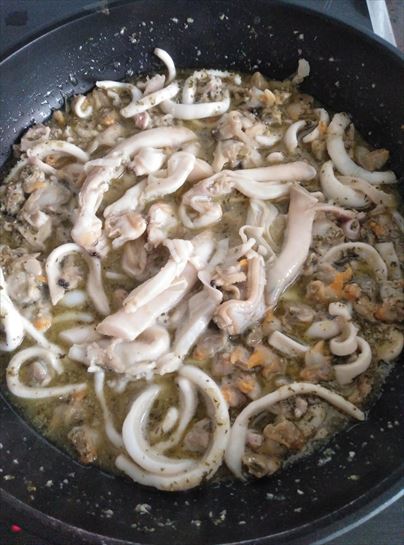 Tagliatela con berberechos