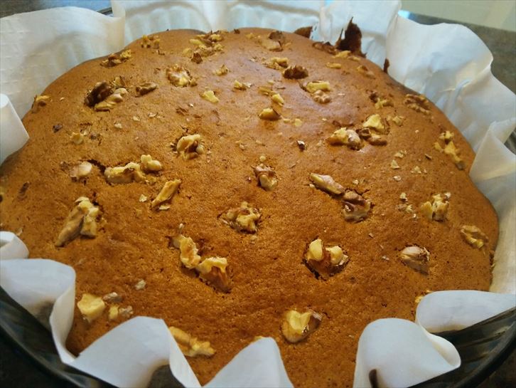 Bizcocho de plátano y nueces