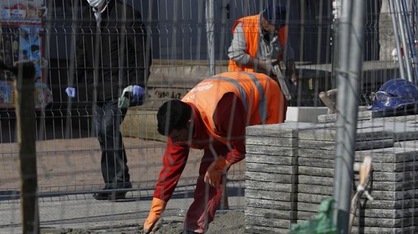 Un trabajador en Bilbao