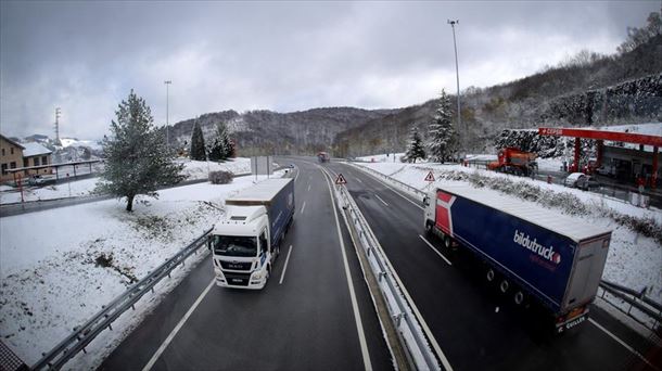 Nieve en la A-15 de Leitzaran