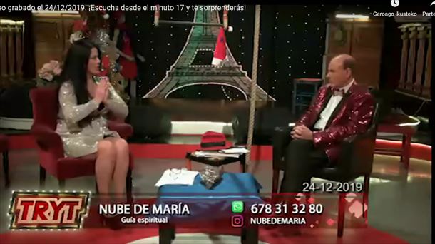 Nube de María junto a Toni Rovira en el supuesto vídeo.