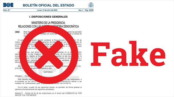 Falso BOE. Foto: Cadena SER