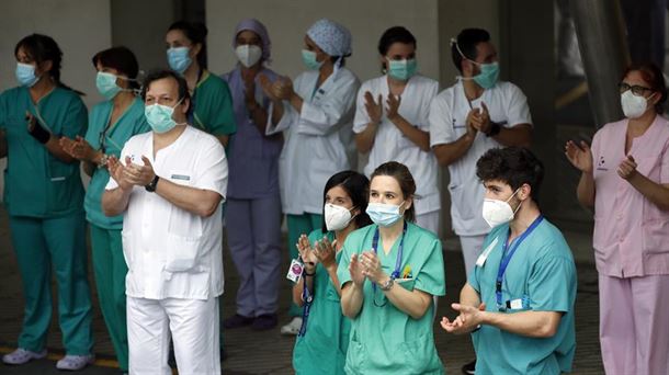 Profesionales sanitarios del Hospital de Cruces. 