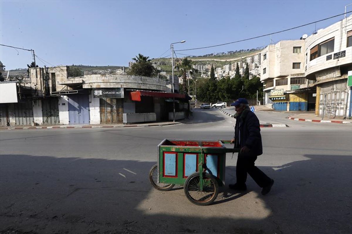Imagen de Nablus, Cisjordania, desierta por la pandemia del coronavirus