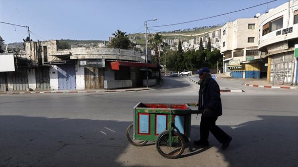 Imagen de Nablus, Cisjordania, desierta por la pandemia del coronavirus