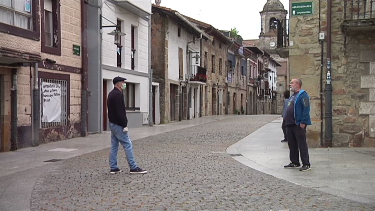 Imagen de Larrabetzu, en época de confinamiento.