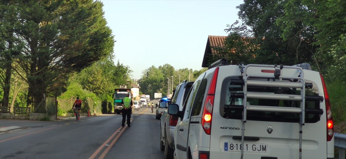 Accidente en Amorebieta Etxano 4 mayo 2020 Herido un ciclista en