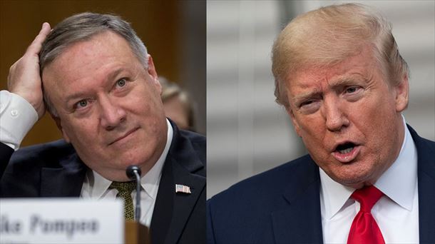Mike Pompeo (ezkerrean) eta Donald Trump (eskuinean) izan dira ideia hori iradoki duten azkenak.