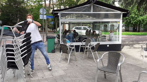 Terraza del bar "El Pregón" en Vitoria-Gasteiz