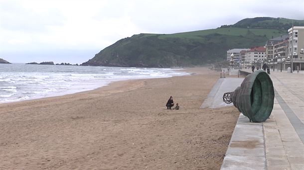 Zarauzko hondartza, gaur goizean