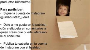 Una cabaña en casa, reto y concurso para los txikis de Urkabustaiz