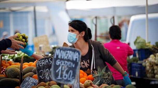 Imagen de una comerciante en Pamplona