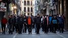 Manifestación de apoyo al preso Patxi Ruiz en Pamplona