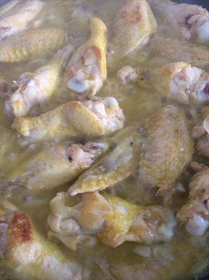 Pollos con salsa de manzana