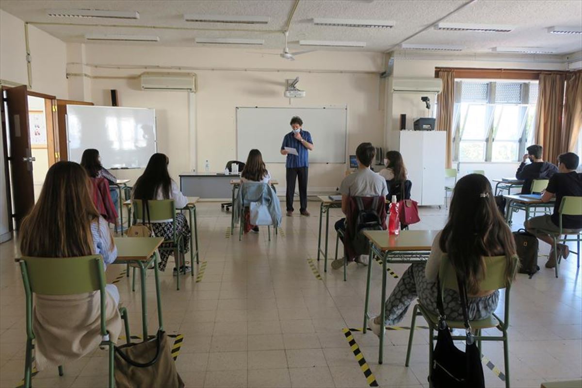 Un grupo de alumnos durante una clase. 