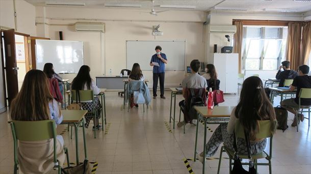 Un grupo de alumnos durante una clase. 