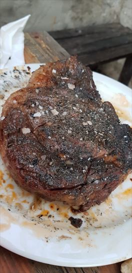 Chuleta con sal de Añana