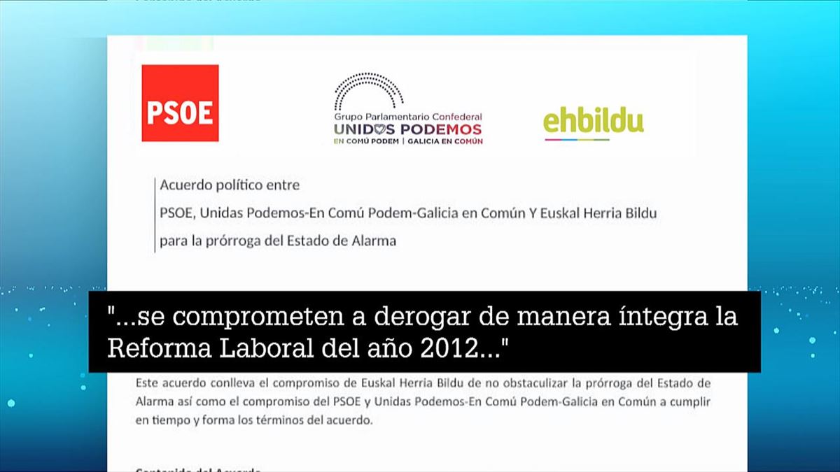 Acuerdo de EH Bildu con PSOE y Unidas Podemos / EiTB