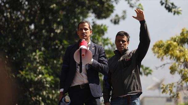 Leopoldo López juanto al líder opositor Juan Guaidó en una imagen de archivo.