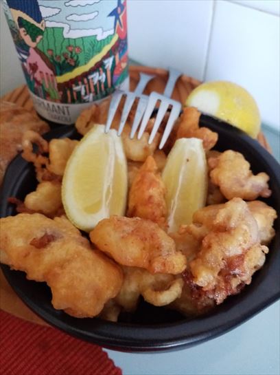 Calamares en tempura