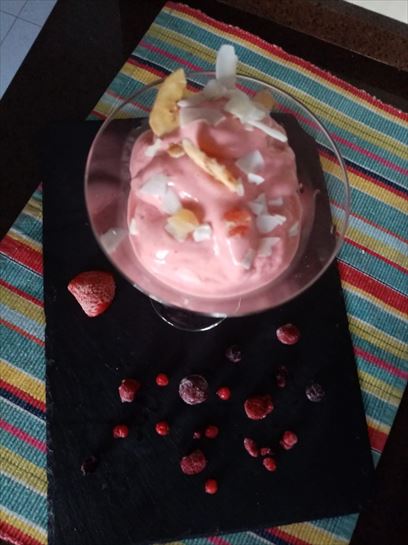 Helado de fresa