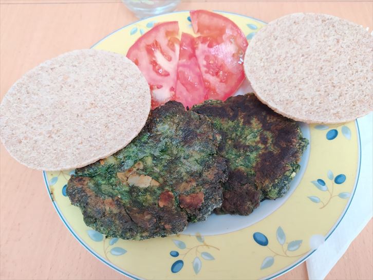 Hamburguesas de espinacas