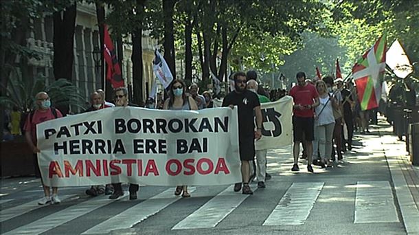 Patxi Ruiz askatzearen aldeko mobilizazioa, Bilbon. Argazkia: EiTB