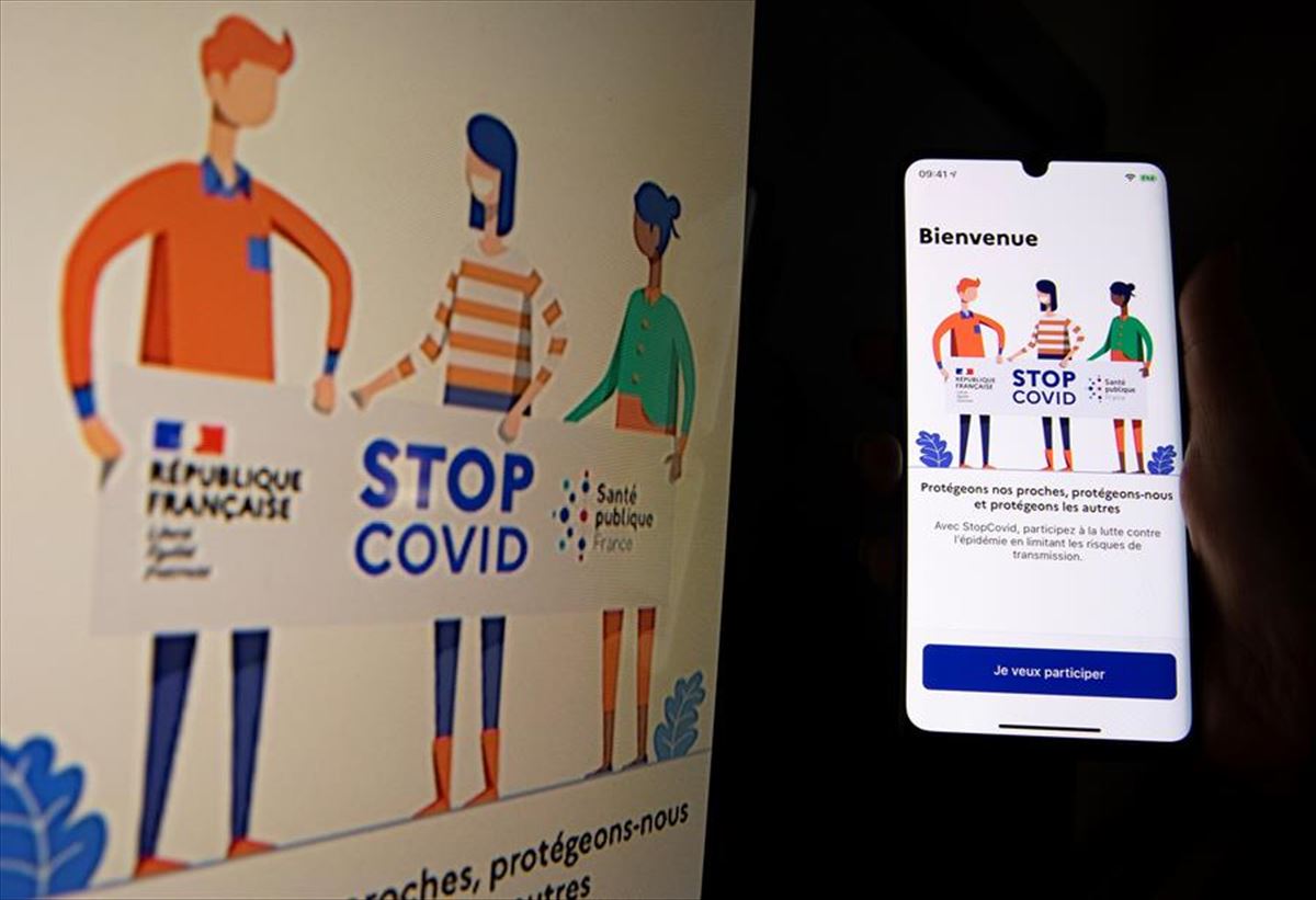 Imagen de la app StopCOVID que lanza esta semana el Gobierno francés