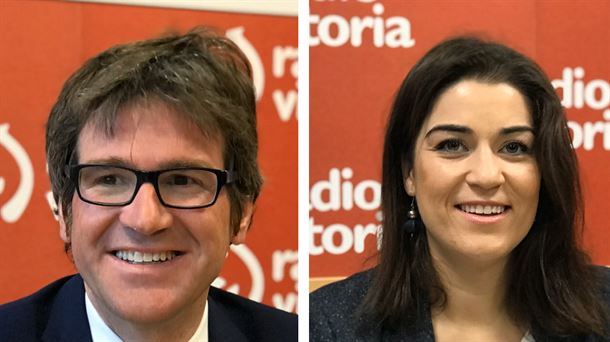 Gorka Urtaran (alcalde) y Leticia Comerón (PP)