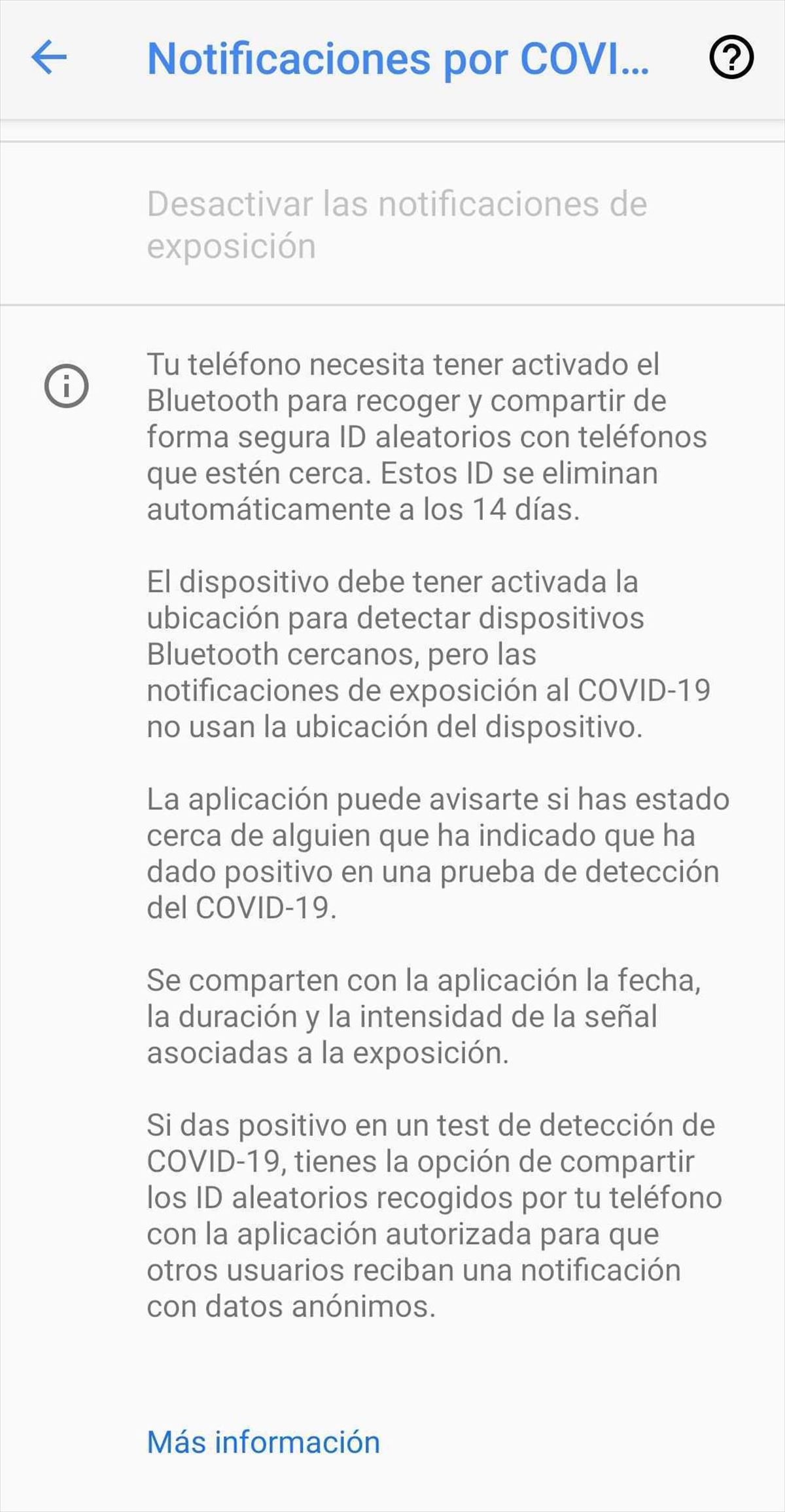 Descripción del servicio de notificaciones en un dispositivo Android. Foto: EiTB