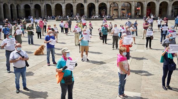 Protesta de pensionistas en Vitoria-Gasteiz