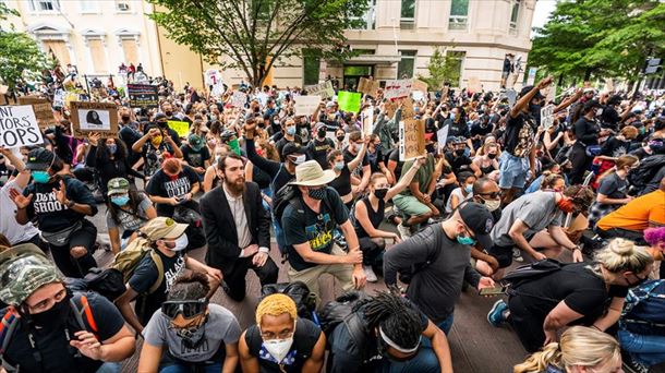 Un momento de las protestas de este martes en Washington