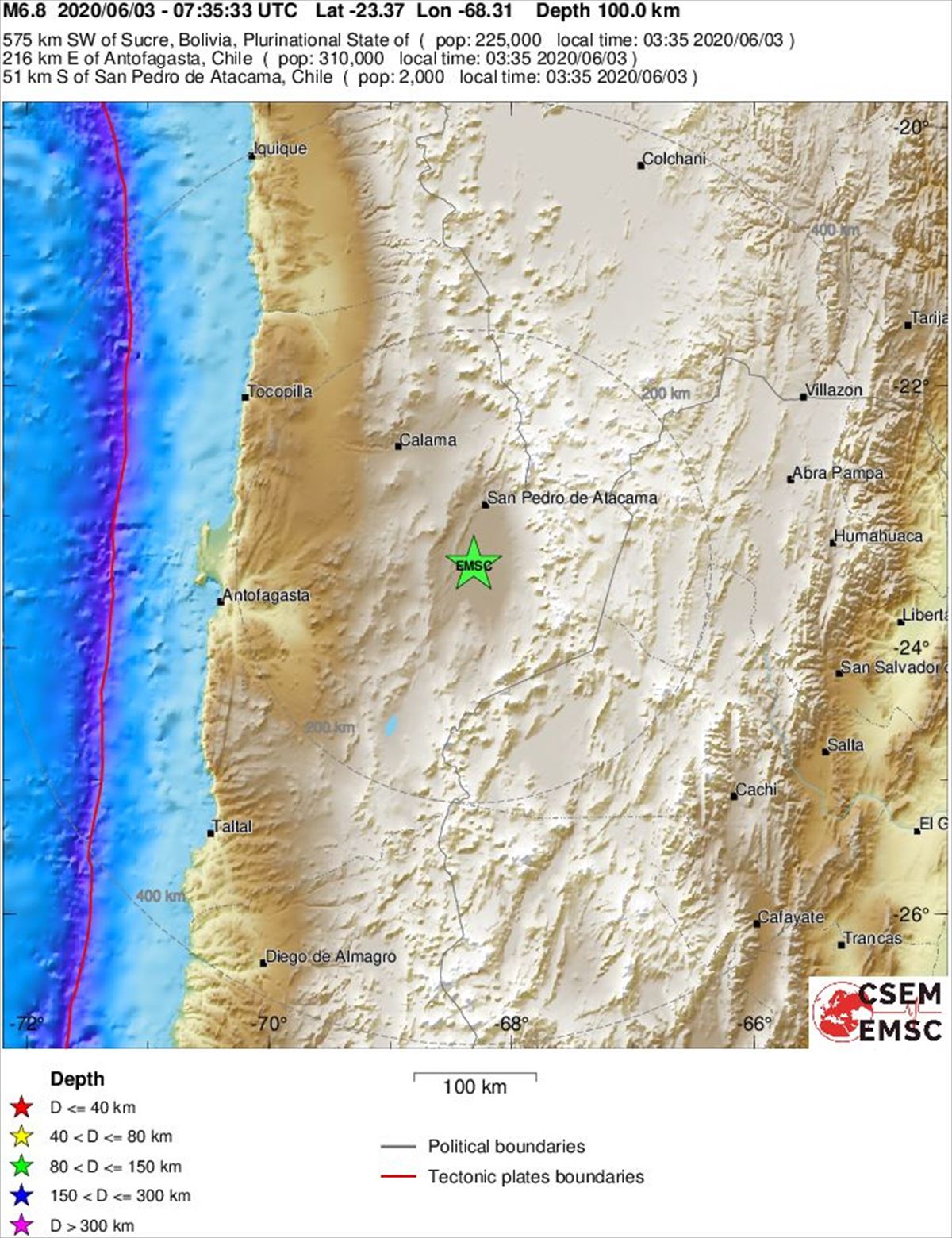 Un terremoto de 6,9 grados en la escala de Richter sacude Chile