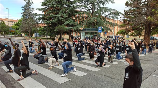 Homenaje a Elhadji Ndiaye en Pamplona. Foto: Sortu