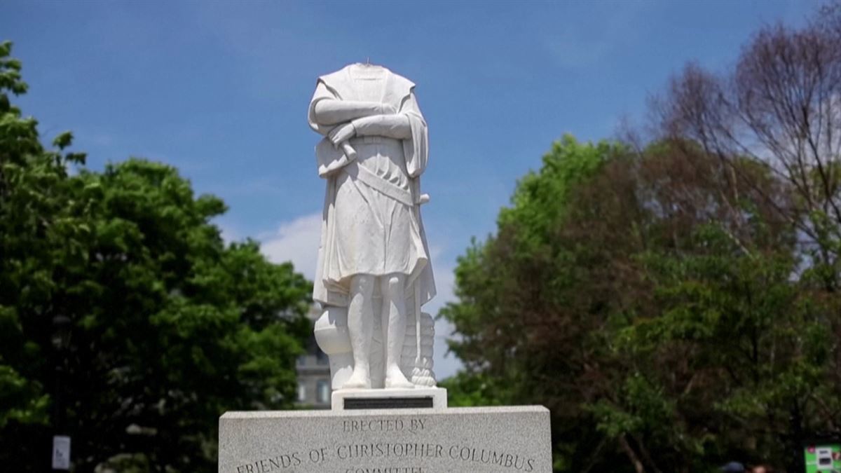 Kristobal Kolonen estatua bururik gabe agertu da Boston hirian